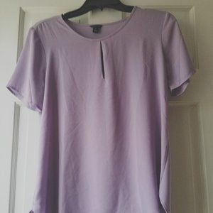 Ann Taylor Short Sleeve Lilac Top